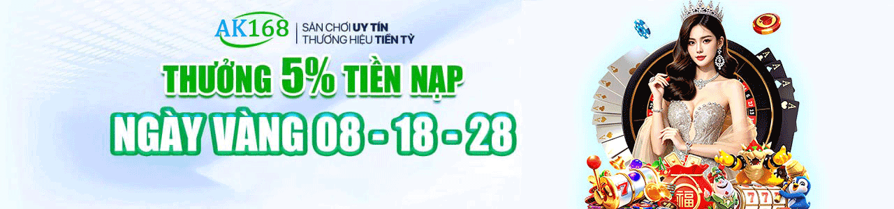 Thưởng 5% tiền nạp tại 188BET